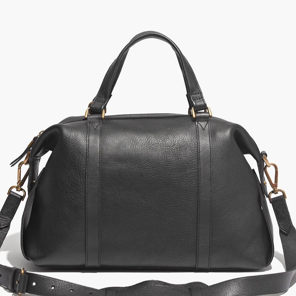 Stunning Madewell Black Leather Glasgow Satchel